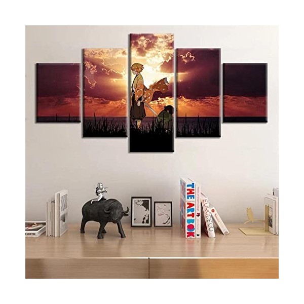 TONATO Canvas Imprimé Walular Art Art Wall Sticker 5 peintures murales imprimées sur Toile Peinture/Affiche avec Cadre, Slaye