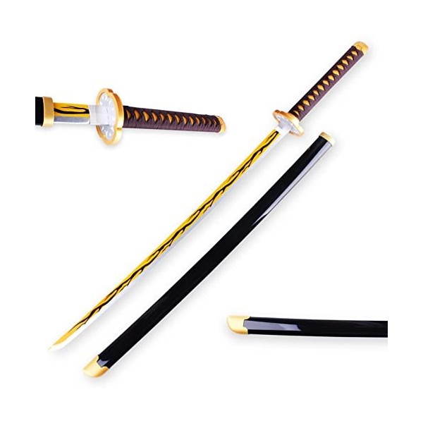 Uvency Slayer Épée Kaigaku Katana Épée Bois Slayer Lame En Bois Épées Slayer Cosplay Jouet Couteau Pour Slayer Cosplay Fans K