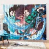 Rideau Occultant, Dem.on Slayer Anime Rideau, Anti Froid Rideau Occultant Thermique pour Chambre Salon, 2 Panneaux-Multicolor
