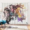 Rideau Occultant Thermiques Chambre, Dem.on Slayer Anime Rideaux, Anti Froid Rideau pour Chambre Moderne, 2 Panneaux-Multicol
