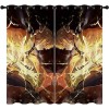 Wondi Dem.on Slayer Enfants Rideaux, Rideau Thermique Isolant Anti Froid, Motif Dessin Animé Rideaux à Oeillets 2 Panneaux-C0