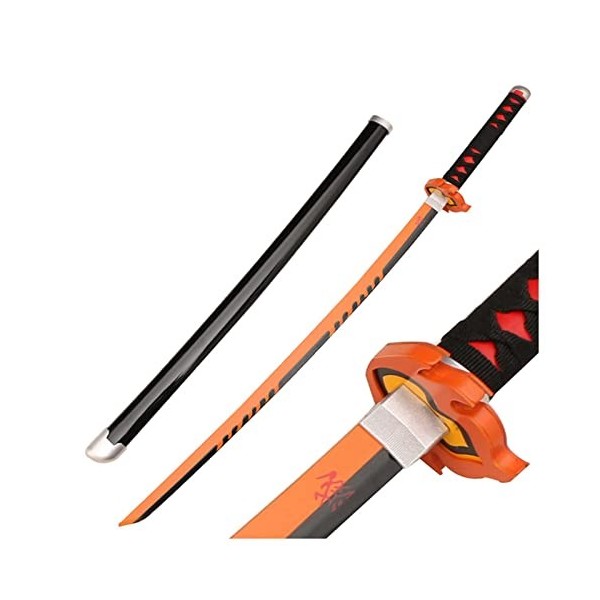 DLUSEN Katana, Slayer Cosplay Samurai Sword Toys Toys Modèle de Prop, Pour Anime Slayer Fans/H/75Cm