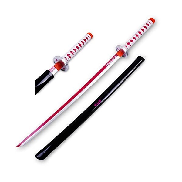 Uvency 41″ Slayer Sword Slayer Cosplay Tsuyuri Kanawo Katana Sword Wood Samurai Sword Toy Halloween Cosplay Props For Anime L