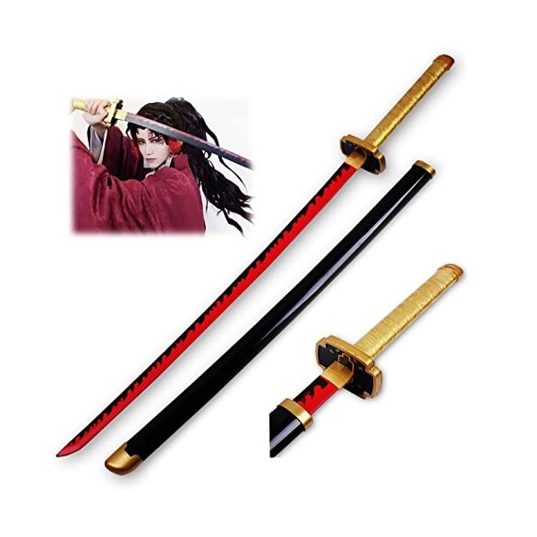 Uvency Halloween Prop Cosplay Slayer Sword Tsugikuni Yoriichi Samurai Sword Jouet En Bois Sword Slayer Cosplay Prop Couteau J