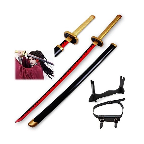 Uvency Halloween Prop Cosplay Slayer Sword Tsugikuni Yoriichi Samurai Sword Jouet En Bois Sword Slayer Cosplay Prop Couteau J