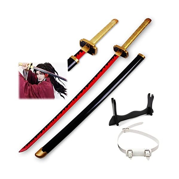 Uvency Halloween Prop Cosplay Slayer Sword Tsugikuni Yoriichi Samurai Sword Jouet En Bois Sword Slayer Cosplay Prop Couteau J