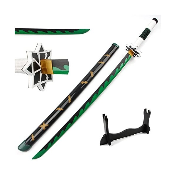 Uvency Katana Shinazugawa Sanemi Slayer Épée Samurai Jouet En Bois Épée Slayer Merch Épée Prop Anime Cosplay Jouet Armes Cade