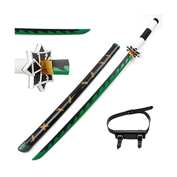 Uvency Katana Shinazugawa Sanemi Slayer Épée Samurai Jouet En Bois Épée Slayer Merch Épée Prop Anime Cosplay Jouet Armes Cade