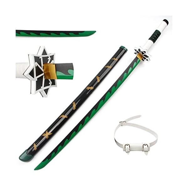 Uvency Katana Shinazugawa Sanemi Slayer Épée Samurai Jouet En Bois Épée Slayer Merch Épée Prop Anime Cosplay Jouet Armes Cade