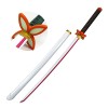 Uvency Katana Épée Bois Kochou Kanae Samurai Sword Set 41″ Katana Anime Slayer Cosplay Épée En Bois Halloween Prop Collectibl