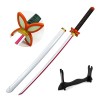 Uvency Katana Épée Bois Kochou Kanae Samurai Sword Set 41″ Katana Anime Slayer Cosplay Épée En Bois Halloween Prop Collectibl