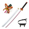 Uvency Katana Épée Bois Kochou Kanae Samurai Sword Set 41″ Katana Anime Slayer Cosplay Épée En Bois Halloween Prop Collectibl