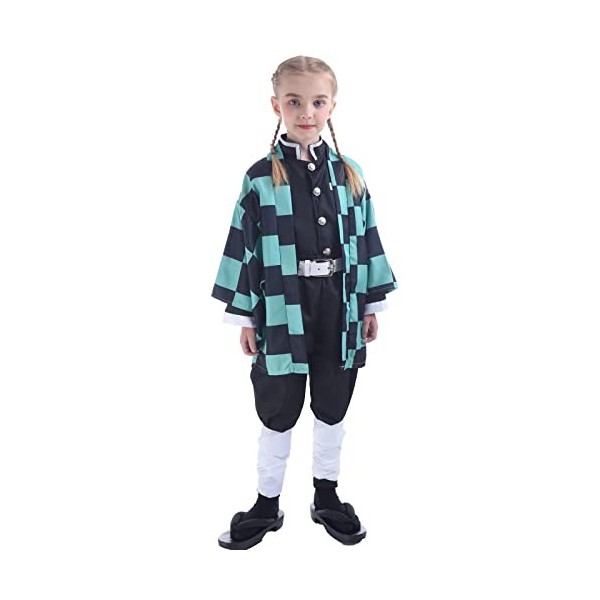 Fiamll Zenitsu Costume de cosplay Tomioka Giyuu - Tenue de cosplay - Tueur de démons - Costume dHalloween - Kimono - Pour en