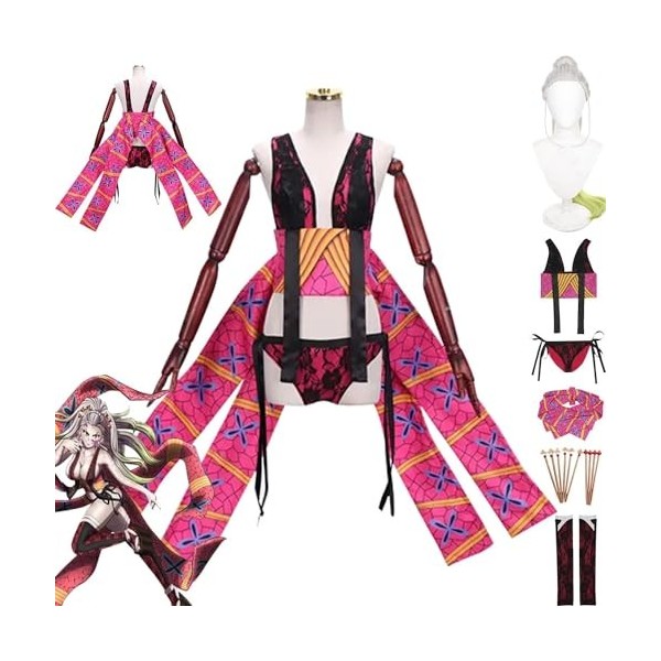 Mr.LQ Costume De Cosplay Anime Kimetsu No Yaiba Daki, Tenue De Tueur De Démons, Perruque Kimono, Coiffure, Ensemble Complet,