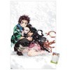 Poster mural Demon Slayer Tanjiro et Nezuko Snow