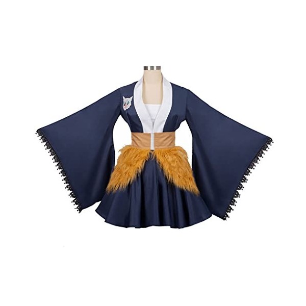 JOJO STYLE Anime Cosplay Costume Demon Slayer Hashibira Inosuke, Cosplay Kimono Féminin Cosplay Anime Manga Y Compris Vêtemen