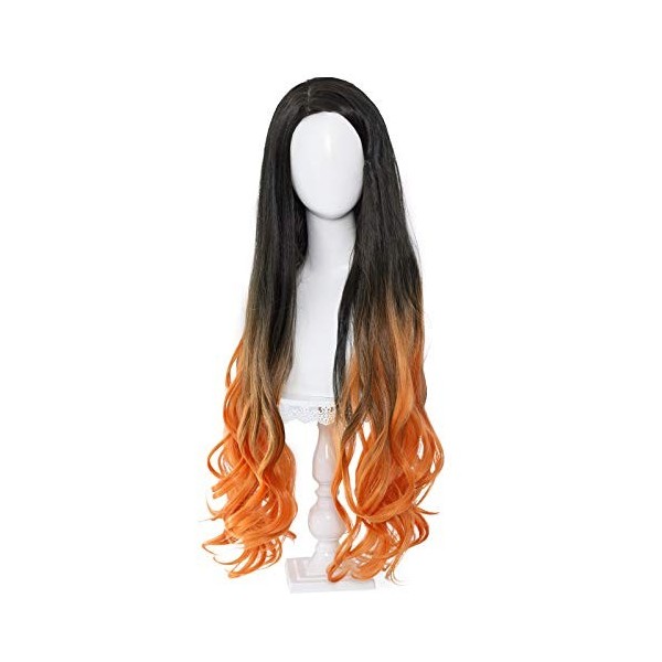 AxBALL Appliquer à Max Beauty Anime Halloween Character Cosplay Vêtements for Demon Slayer Color : Black Orange Nezuko 