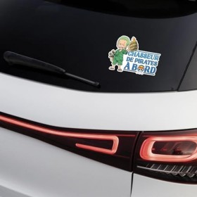 Sticker bébé à bord, chasseur de pirate à bord 15x10cm vinyle haute qualité,bébé à bord manga,autocollant voiture,sticker voi