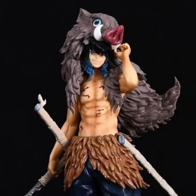 THAWR Anime Demon Slayer Action Figure Standing Posture 30cm/11.8inch Kimetsu no Yaiba: Inosuke HashibiraBoar Head Version Ac