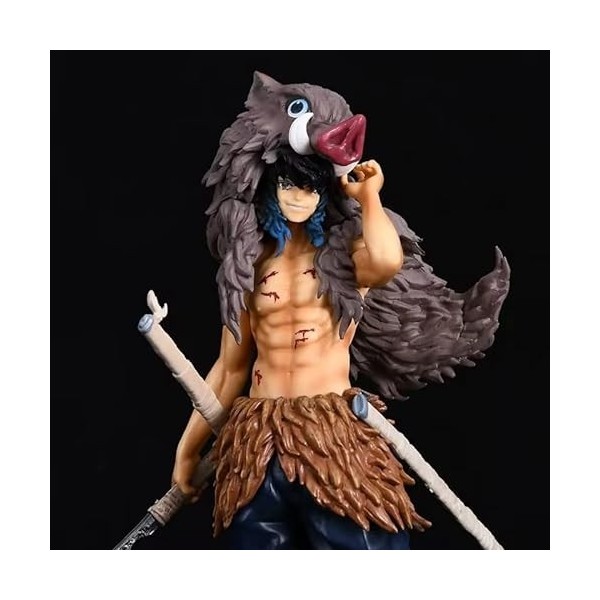 THAWR Anime Demon Slayer Action Figure Standing Posture 30cm/11.8inch Kimetsu no Yaiba: Inosuke HashibiraBoar Head Version Ac