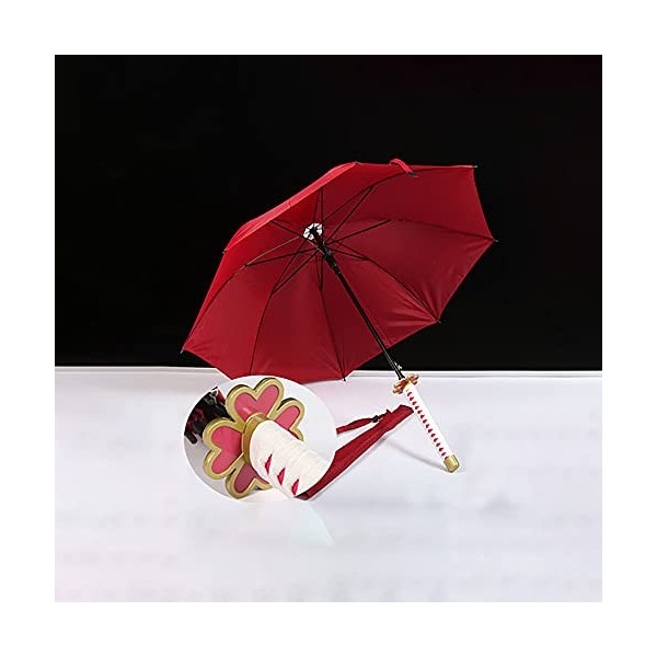 BJSBJD Parapluie Coupe-Vent pour Demon Slayer Kanroji Mitsuri, COS Parapluie à Manche Long Katana Parasol extérieur Coupe-Ven