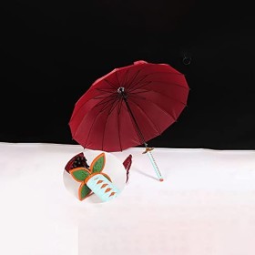 BJSBJD Parapluie Coupe-Vent pour Demon Slayer Kochou Shinobu, COS Parapluie à Manche Long Katana Parasol extérieur Coupe-Vent