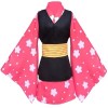 Kimetsu Demon Slayer no Yaiba Kamado Nezuko Cosplay Kimono Halloween Taille XL, rose 