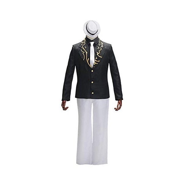 Anime Demon Slayer Kimetsu no Yaiba Kibutsuji Muzan Cosplay Costume Full Set Suit Halloween Party Uniform With Wig L Full set