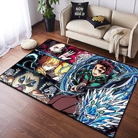 ZALix 3D Demon Slayer Tapis De Sol Paillasson De Chambre Tapis Antidérapant Cartoon Paillasson - Tapis De Sol Doux Antidérapa