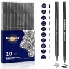 Stylos Noir a Pointe Fine, EooUooIP® 10 Feutres Dessin, Stylos Micro, Professionnel Artist Pen, Caligraphie Ecriture Kit, pou