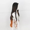 HTDYLHH Belles perruques, Demon SLAYER: KIMETSU No Yaiba Kamado Nezuko Wig Cosplay Costume 95cm Long Long Wavy Black Orange G