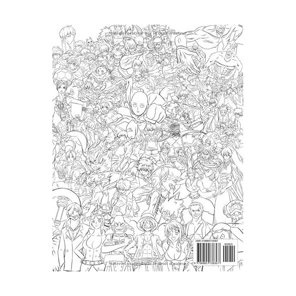 50 Coloriage Manga: Plus de 50 dessins uniques à colorier dans plus de 15 univers différents - pour enfants, adolescents et a