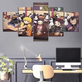 TONATO Canvas Imprimer 5 Panneaux Painttes de décoration intérieure Modernes 5 Affiches modulaires abstraites avec des Cadres