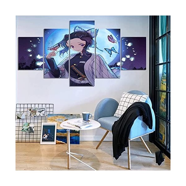 TONATO Canvas Print 5 Panneau Peinture de décoration intérieure Moderne 5 Affiche modulaire Abstraite encadrée Shinobu Kocho 