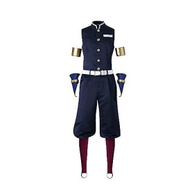 Anime Demon Slayer Uzui Tengen – Costume de costumade pour hommes – Tenue duniforme pour Halloween et carnaval bleu, taille