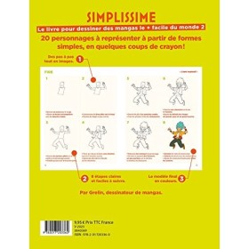 Simplissime - Le livre pour dessiner des mangas le + facile du monde 2