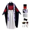 Rcrllya Anime Démon Slayer Douma Outfit Kimono Cape Cosplay Perruque Costume Uniformes Adulte Parti Cadeau Douma,XXL 