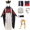 Rcrllya Anime Démon Slayer Douma Outfit Kimono Cape Cosplay Perruque Costume Uniformes Adulte Parti Cadeau Douma,XXL 