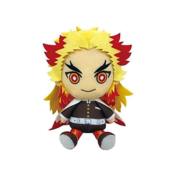 Bandai Demon Slayer Kimetsu no Yaiba Chibi Plush Peluche 15cm, Sunrise Kyojuro Rengoku 