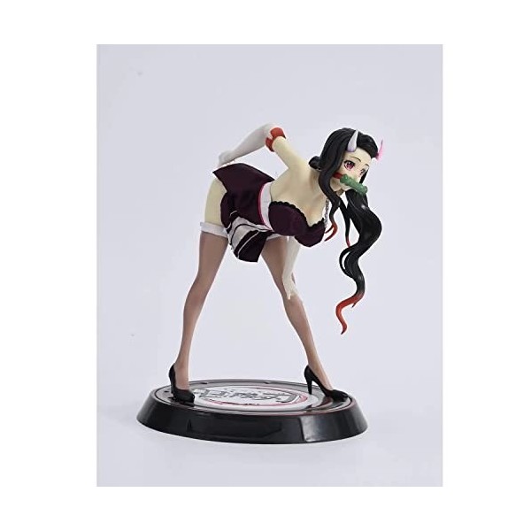 REOZIGN Demon Slayer Nezuko Kamado Figures, Nezuko Figure Statue 23cm/9inch Nezuko Kamado Figure Cartoon Doll Jouets Anime Co
