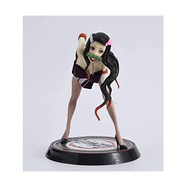 REOZIGN Demon Slayer Nezuko Kamado Figures, Nezuko Figure Statue 23cm/9inch Nezuko Kamado Figure Cartoon Doll Jouets Anime Co