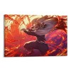 DATOZA Poster décoratif sur toile Demon Slayer Cool Kyojuro Rengoku - Décoration murale moderne pour chambre à coucher - 50 x