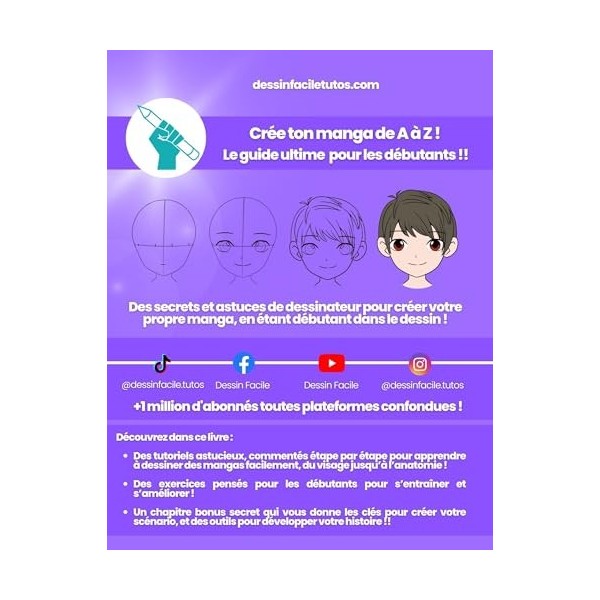 Crée ton manga de A à Z ! Le guide ultime pour les débutants !! par Dessin Facile : Tutos, astuces et secrets de dessinateurs