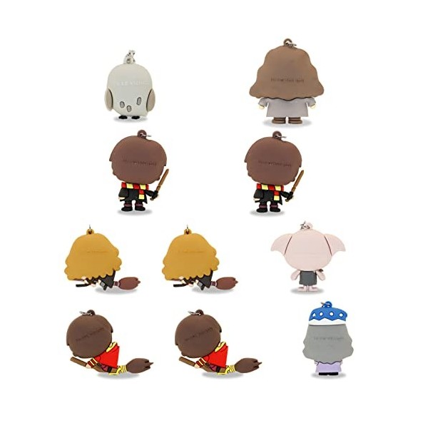 Harry Potter Assorti HP-Lot de 10 Figurines en Vinyle Porte-clés, Multicolore