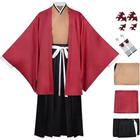 Rcrllya Anime Démon Slayer Tsugikuni Yoriichi Cosplay Costume Kimetsu No Yaiba Yoriichi Tsugikuni Cosplay Costume Kimono pour