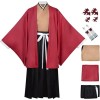 Rcrllya Anime Démon Slayer Tsugikuni Yoriichi Cosplay Costume Kimetsu No Yaiba Yoriichi Tsugikuni Cosplay Costume Kimono pour
