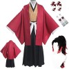 Rcrllya Anime Démon Slayer Tsugikuni Yoriichi Cosplay Costume Kimetsu No Yaiba Yoriichi Tsugikuni Cosplay Costume Kimono pour