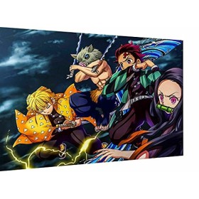 Magic Canvas Art - Images Demon Slayer Anime Impression sur toile 1 pièce de haute qualité, art mural, décoration murale desi