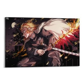 Poster décoratif sur toile de lanime Demon Slayer Purgatory Anjurou 50 x 75 cm 