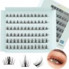 Faux Cils Manga Eyelashes Individual 10mm 12mm 14mm Individual Lashes D Curl DIY Cils Individuels Réutilisable Faux Cils Indi